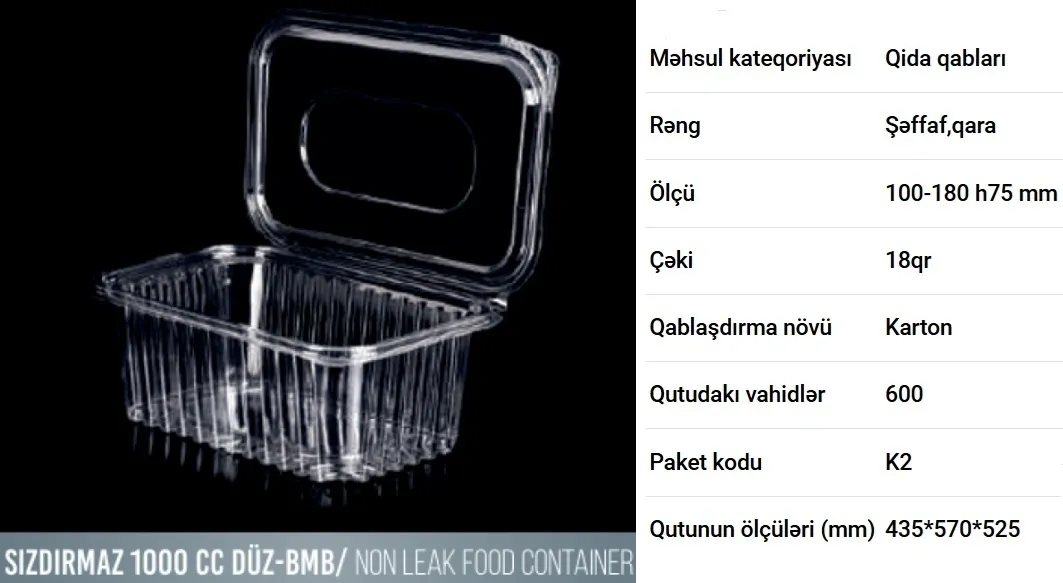Sızdırmaz plastik qablar — şəkil 8