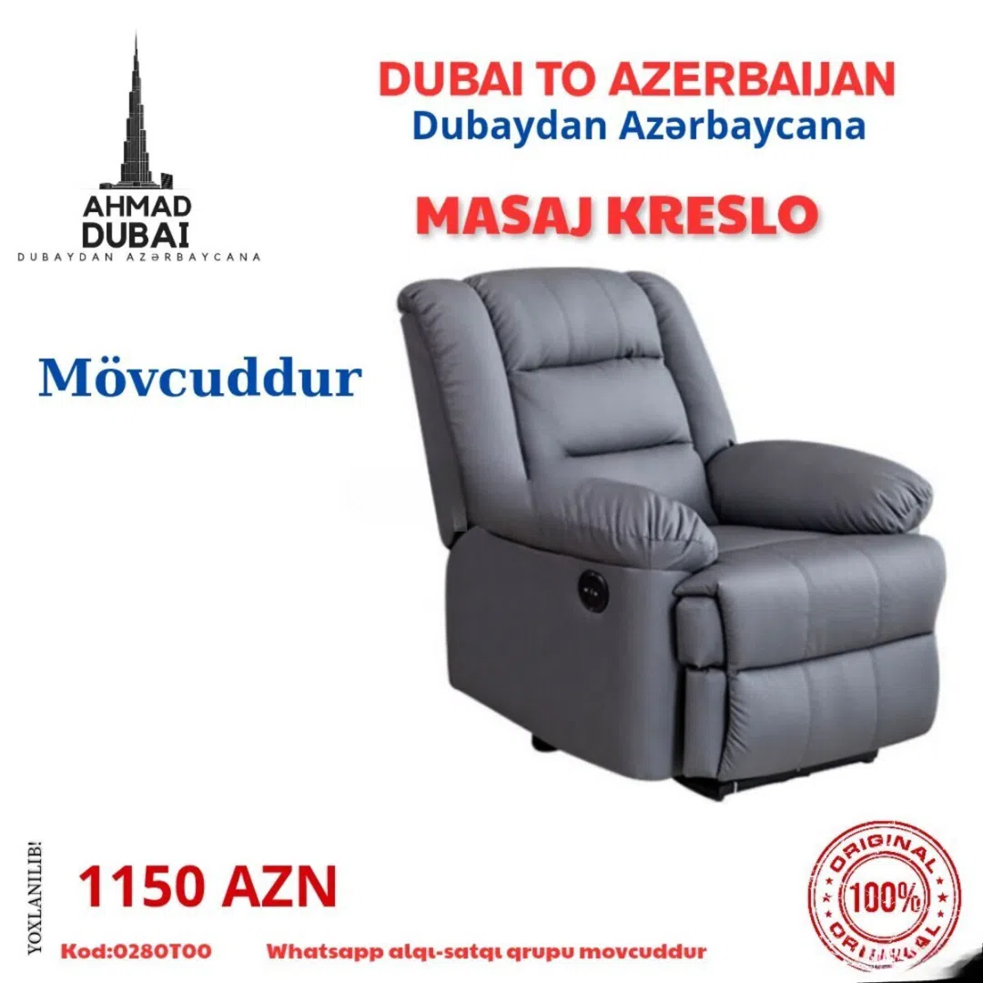 Masaj kreslosu, baş, kürək, bel və ayaq masajı - Tenderyard