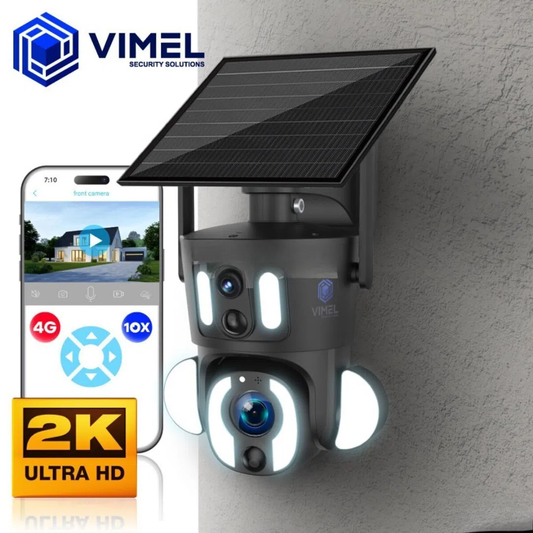 4G tam simsiz solar PTZ360° 2 kamera