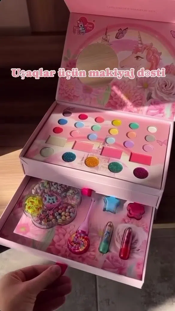 Uşaqlar üçün kosmetik oyuncaq makiyaj dəsti — şəkil 13