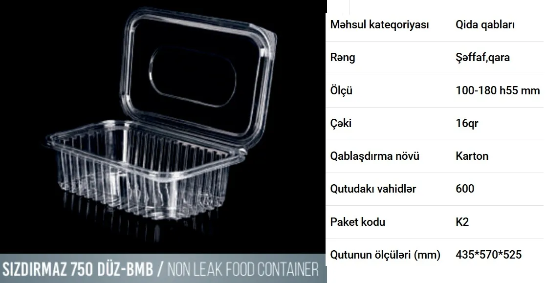 Sızdırmaz plastik qablar — şəkil 7