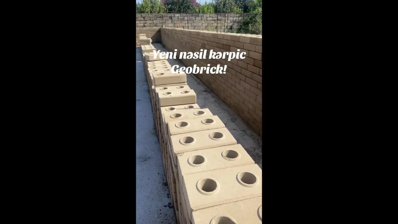 Geobrik kərpiclər, yüksək möhkəmlikli tikinti materialı — şəkil 12
