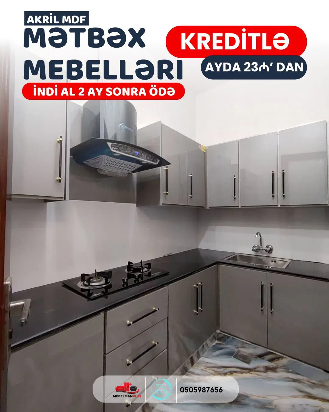 Mətbəx mebel dəsti Qarışıq rəng — şəkil 2