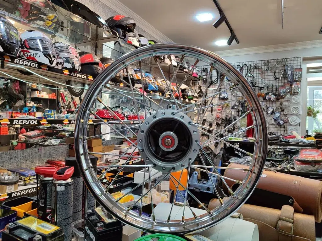 Spoked front wheel kit for motorcycle - Tenderyard