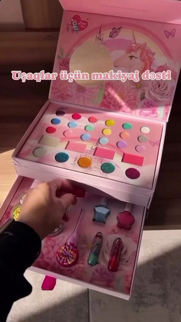 Uşaqlar üçün kosmetik oyuncaq makiyaj dəsti — şəkil 15