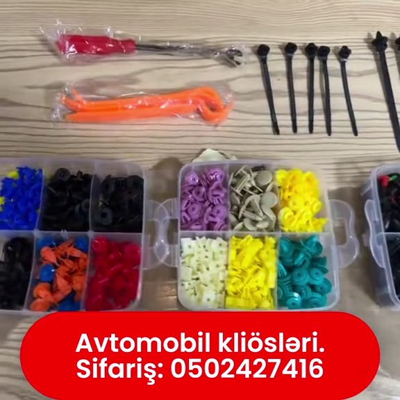 Avtomobil hissələrini bərkitmək üçün plastik klipslər - Tenderyard