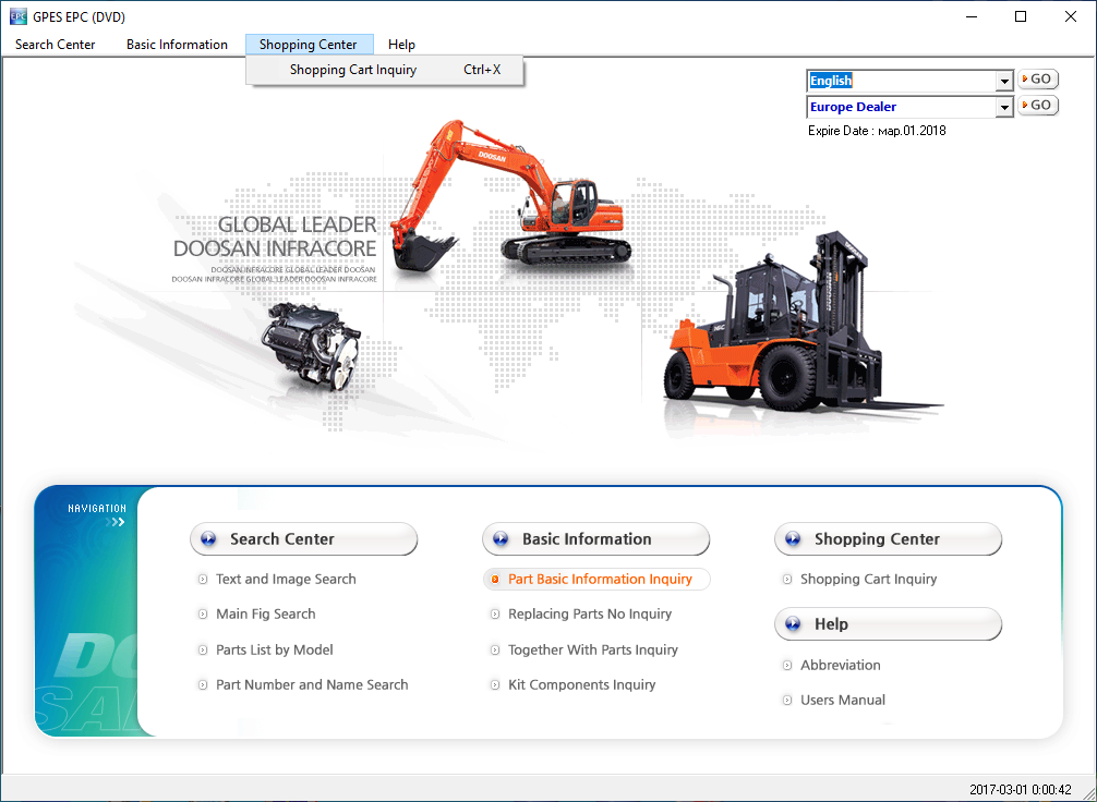 "Doosan GPES EPC" proqramı — şəkil 5