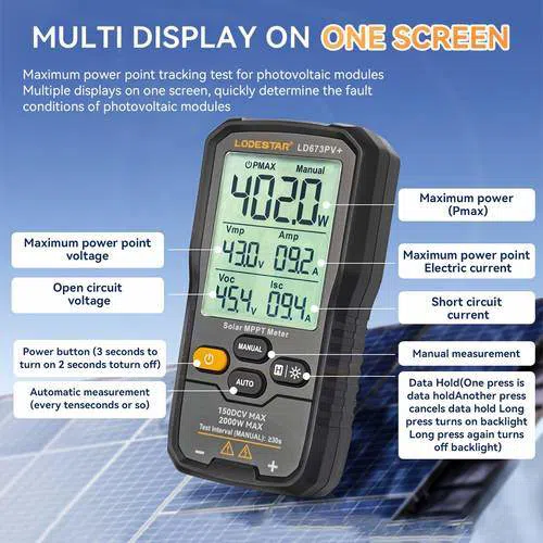 Solar MPPT Meter günəş paneli test cihazı — şəkil 9