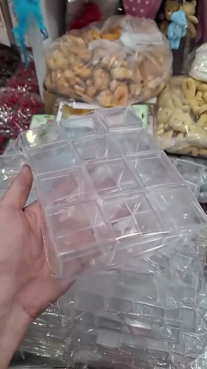 Kvadrat mini plastik şəffaf qutular