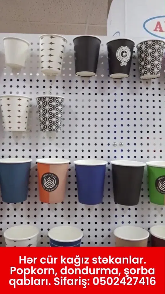 Kağız stəkanlar, popkorn, dondurma və şorba qabları — şəkil 9
