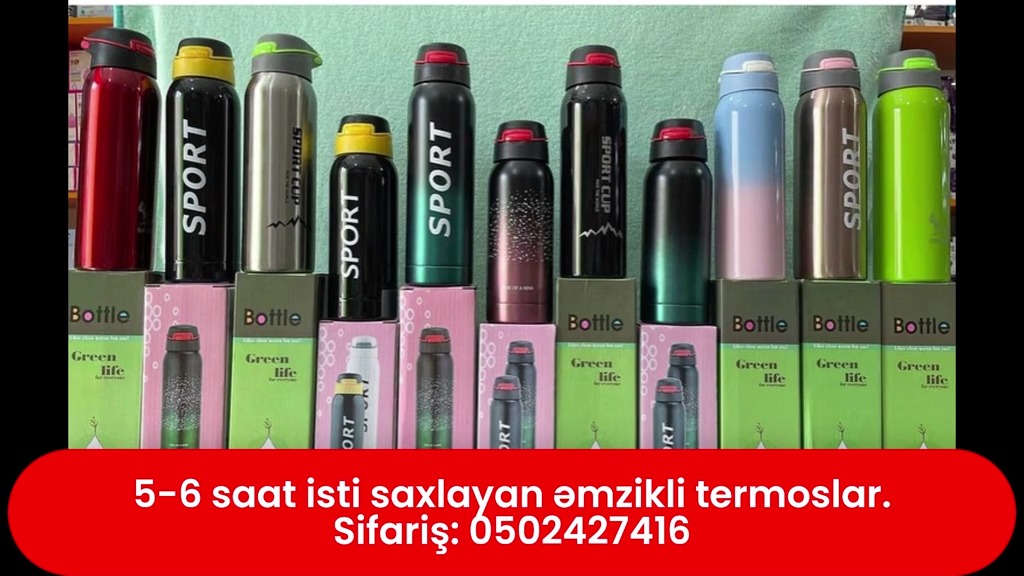 Termos Paslanmayan polad material, Qarışıq rəng - Tenderyard