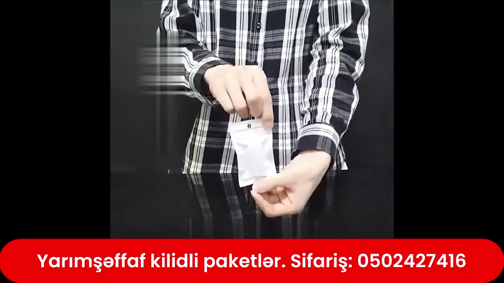 Yarımşəffaf kilidli ziplock paketlər - Tenderyard