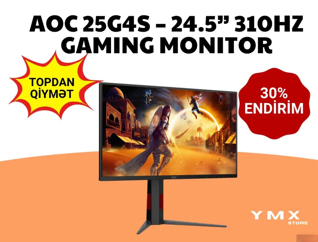 AOC 25G4S 24.5" 310Hz Gaming Monitor