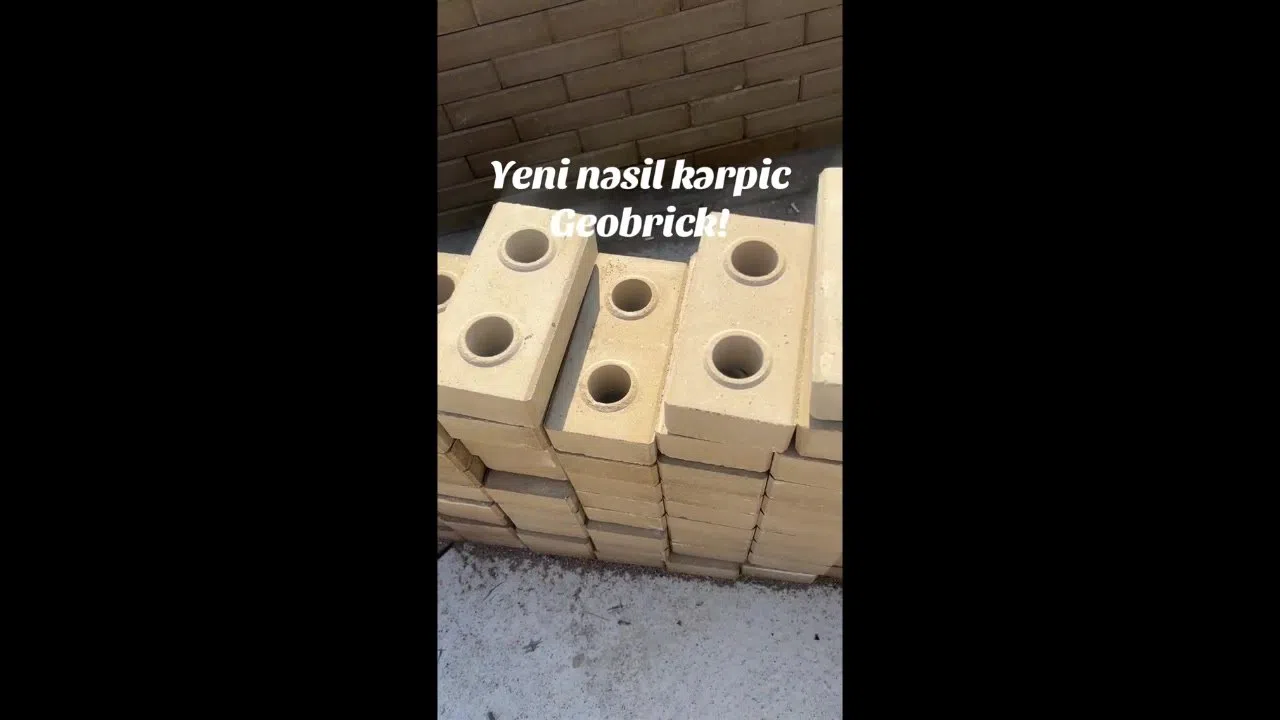 Geobrik kərpiclər, yüksək möhkəmlikli tikinti materialı — şəkil 19