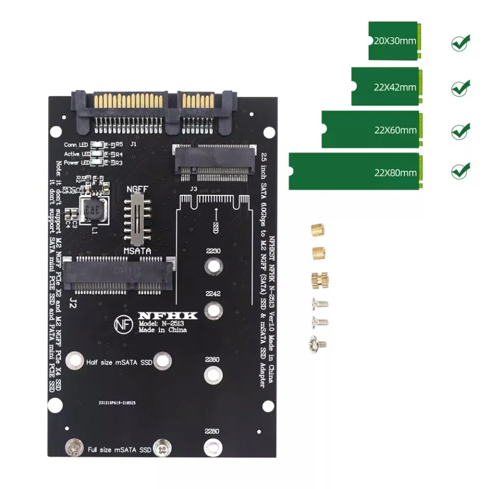M.2 MSATA to SATA 2.5 inch Adapter — şəkil 3