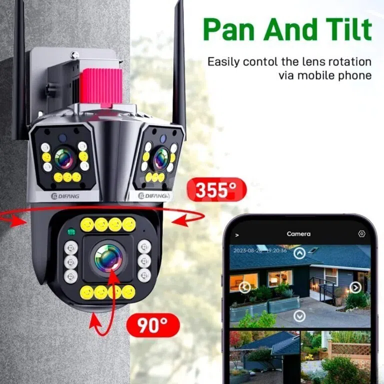 V380 Pro 360° PTZ IP Kamera, 4K, 64GB Kart Hədiyyə — şəkil 1