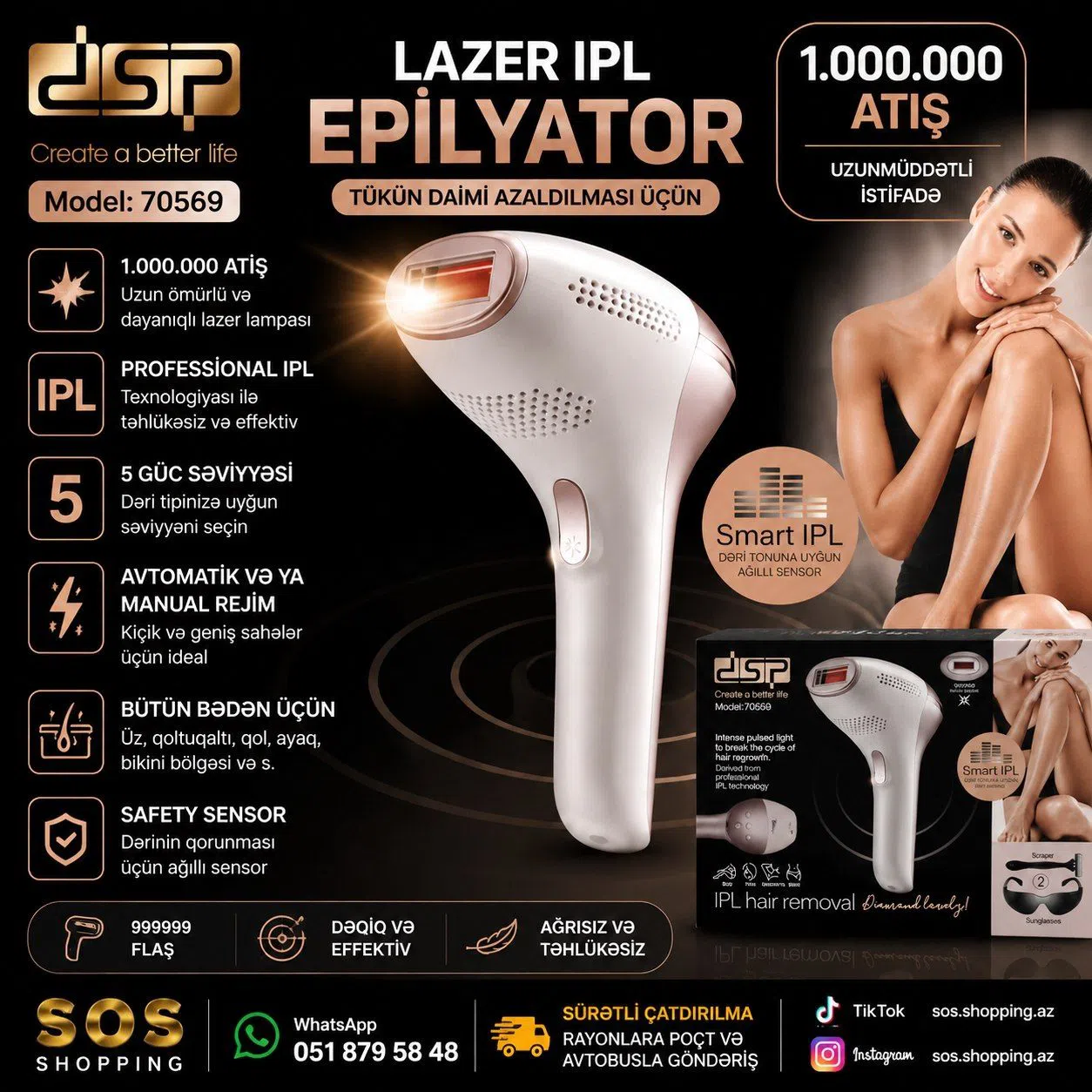 DSP 70569 Lazer IPL Epilyatoru