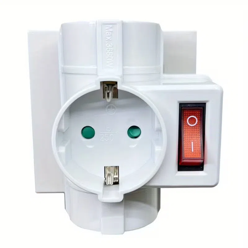 German Standard to Three-Prong Adapter Plug Socket, 16A 250V — şəkil 6