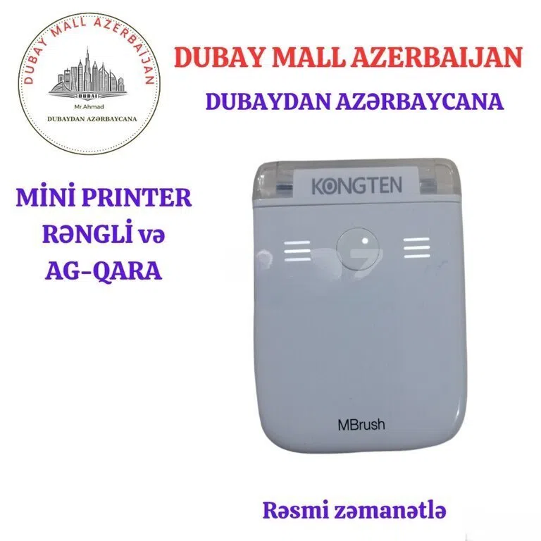 Kengten mini printer, Wi-Fi, rəngli və ağ-qara çap — şəkil 2