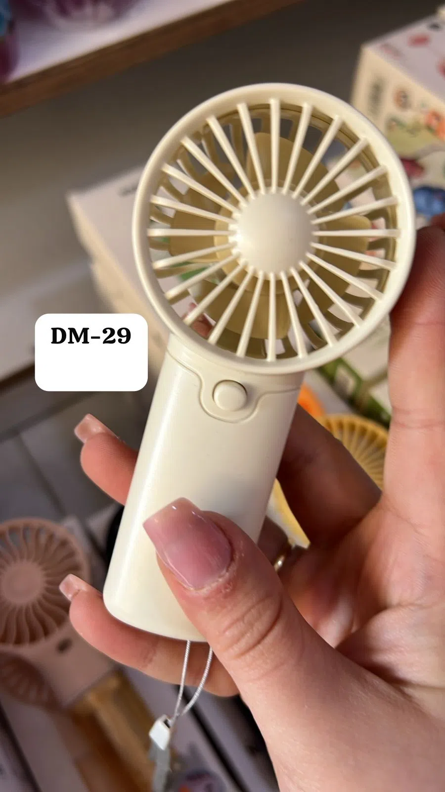 Mini əl ventilyatoru, USB şarjlı və akkumulyatorlu — şəkil 6