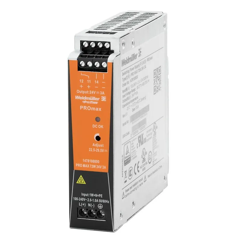 WEIDMÜLLER PRO MAX 72W 24V 3A enerji qida bloku