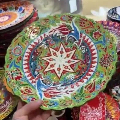 Əl işi mozaika boşqablar, dekorativ süfrə əşyaları — şəkil 4