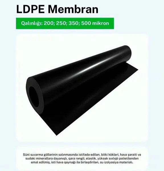 Geomembran süni göl örtükləri