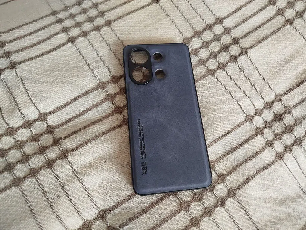 X&E Xiaomi Redmi Note 13 üçün mat dəri effektli kab — şəkil 9