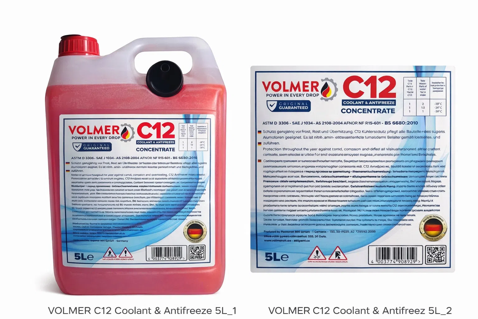 Volmer C12 Çəhrayı Antifriz Konsentratı, 5L