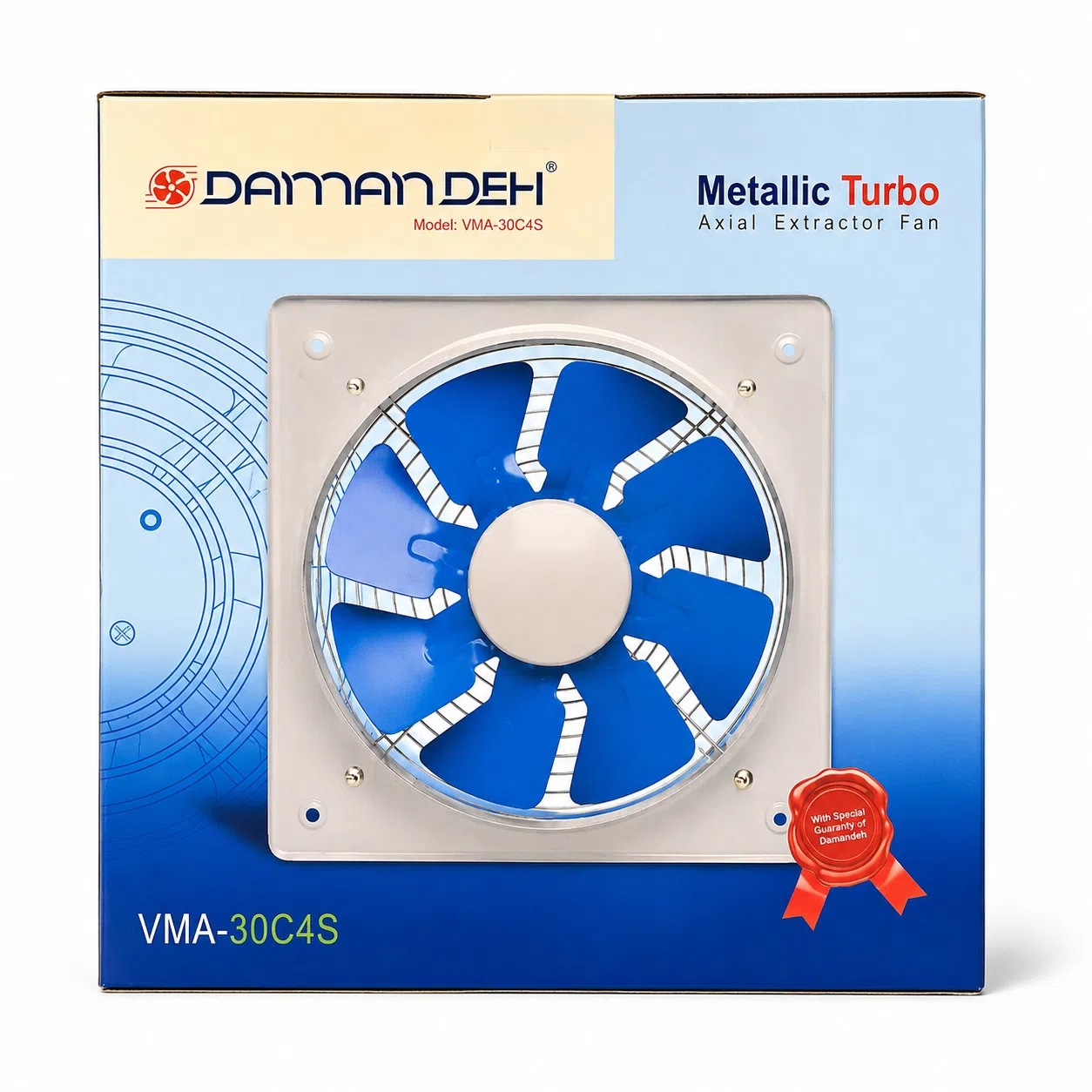 DamanDeh VMA-30C4S Metal Turbo Aksial Ventilyator — şəkil 3