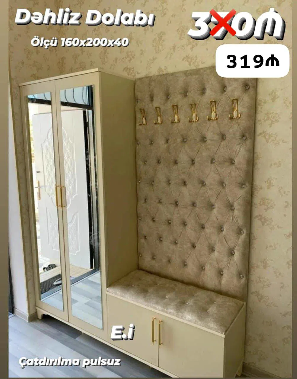 2 qapılı dolab