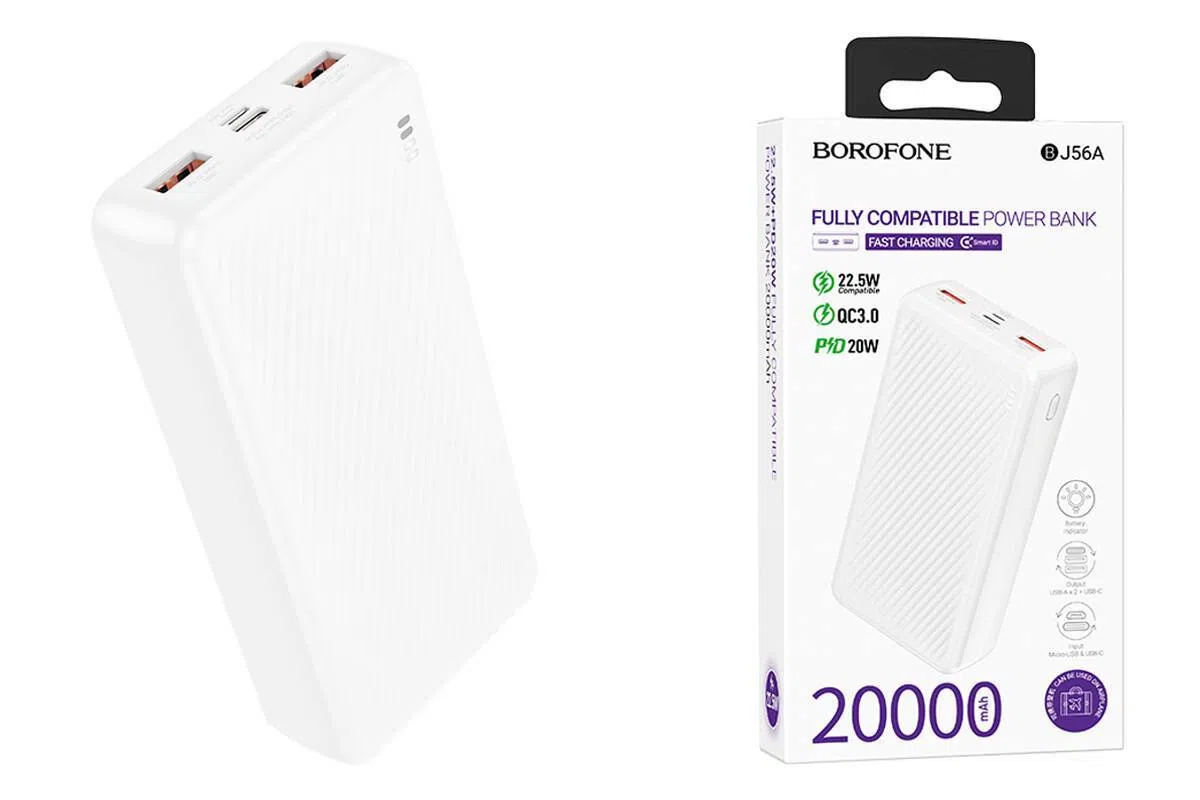 20,000 mAh powerbank, Ağ rəng — şəkil 1