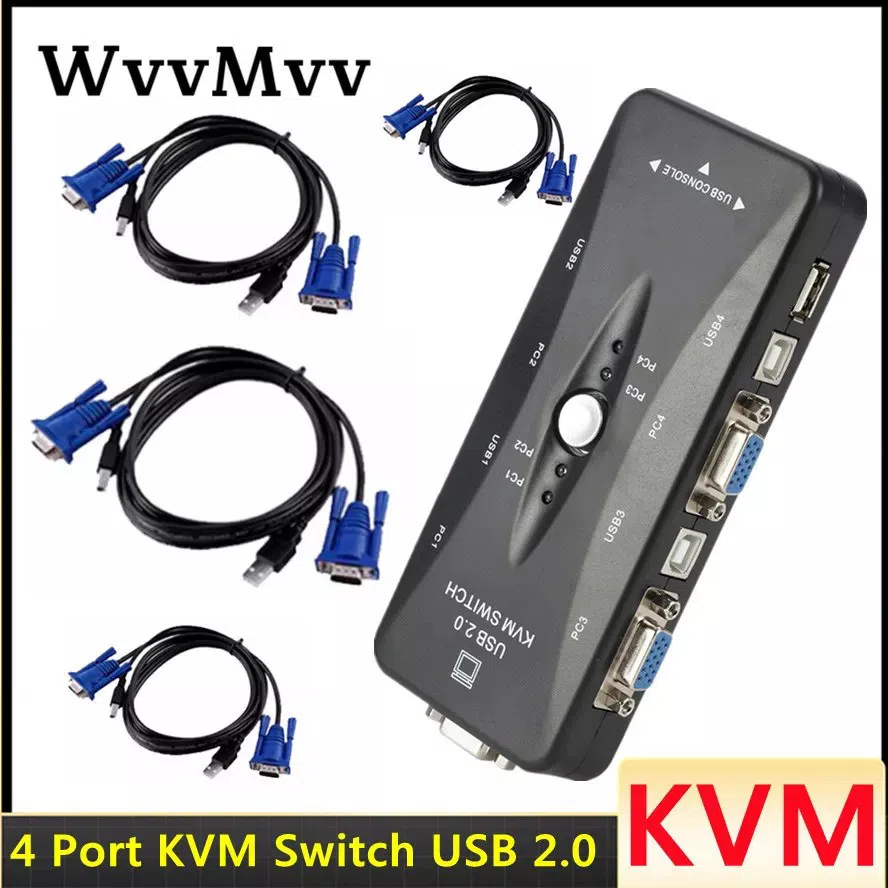 4 Port USB 2.0 KVM Switch — şəkil 5