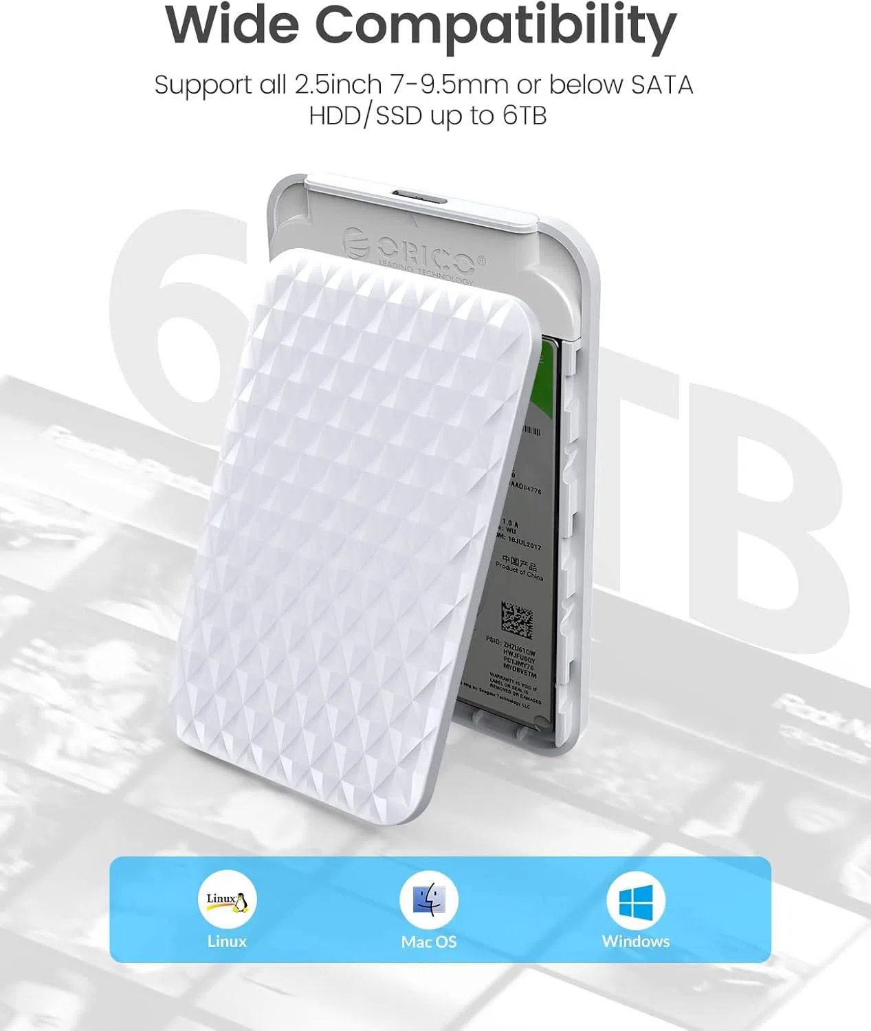 Корпус для внешнего жестких дисков ORICO 2520U3-WH — şəkil 13