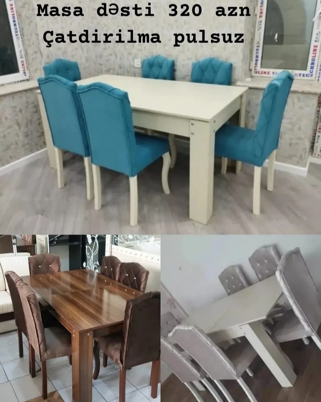 Table and chair set, Mixed color - Tenderyard