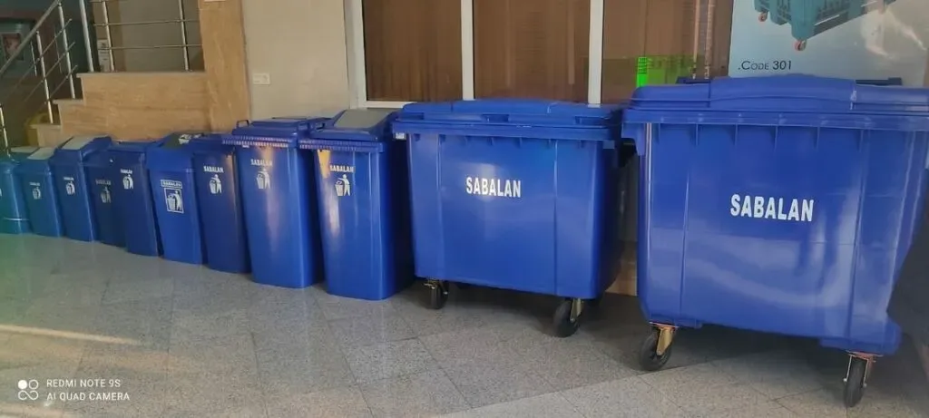 Zibil vedrəsi Düzbucaq, ABS plastik material — şəkil 1