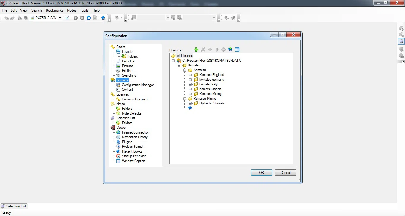 "KOMATSU Europe CSS Parts Book Viewer 5.11" proqramı — şəkil 6