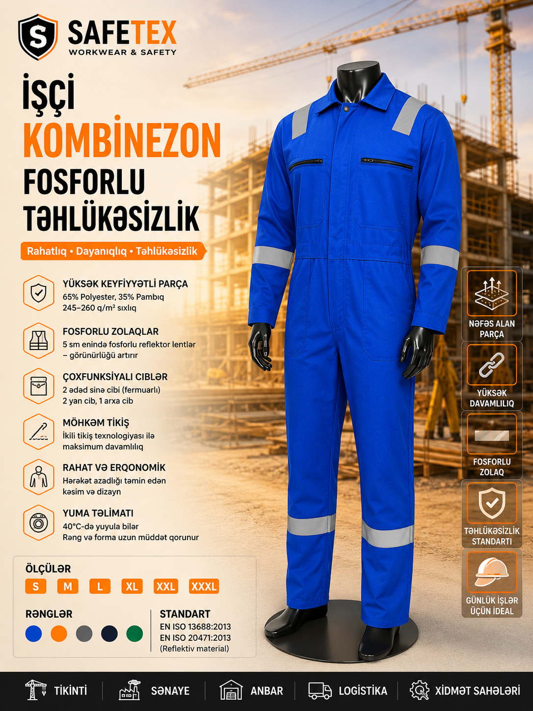 Uniseks kombinezonu, Boz rəng, 38-48 ölçü — şəkil 1