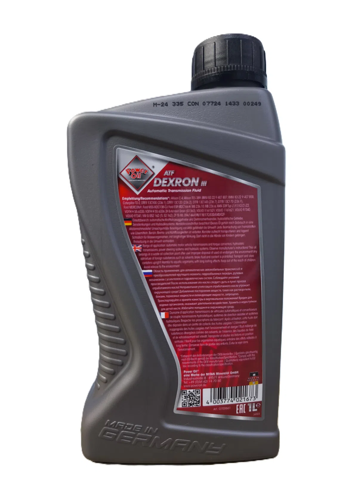 Power Oil ATF Dexron III Avtomatik Transmissiya Yağı 1L — şəkil 1