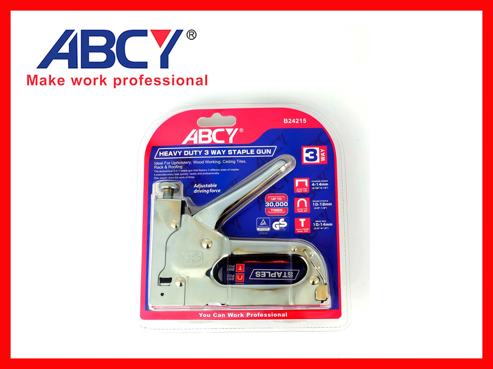 ABCY B24215 Mexaniki Tikinti Stepleri, 4-14 mm — şəkil 1