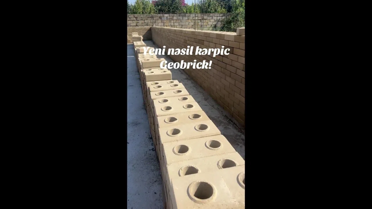 Geobrik kərpiclər, yüksək möhkəmlikli tikinti materialı — şəkil 21