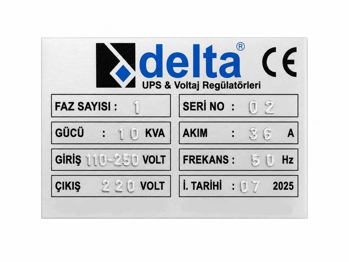Delta 10 kVA Servo Gərginlik Stabilizatoru — şəkil 3