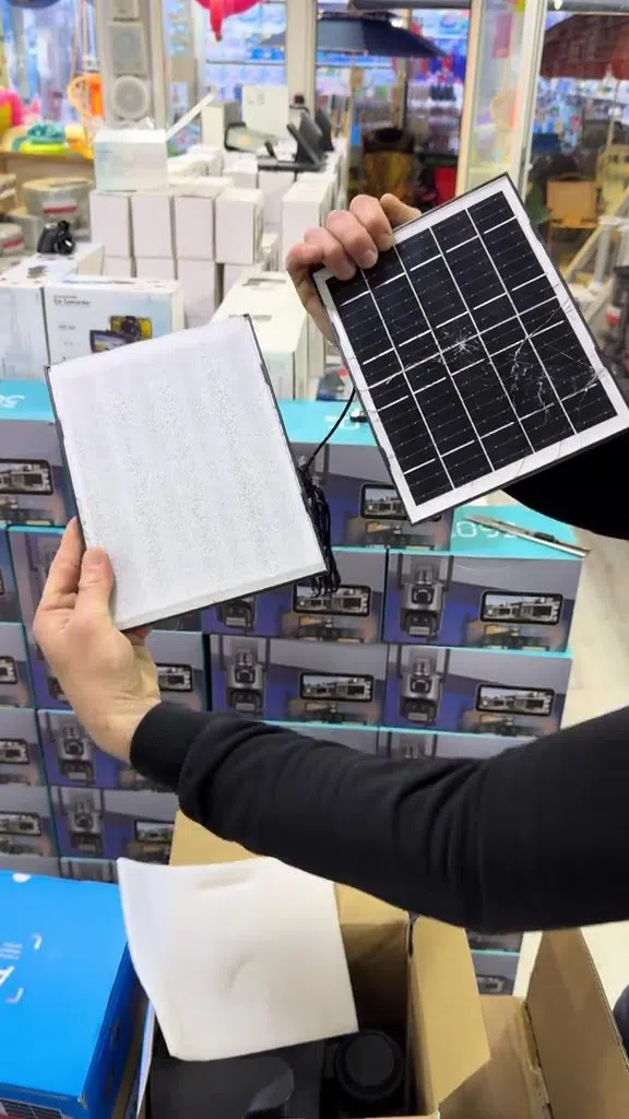 4 linzalı solar panel müşahidə kamerası 360° panoramik — şəkil 6