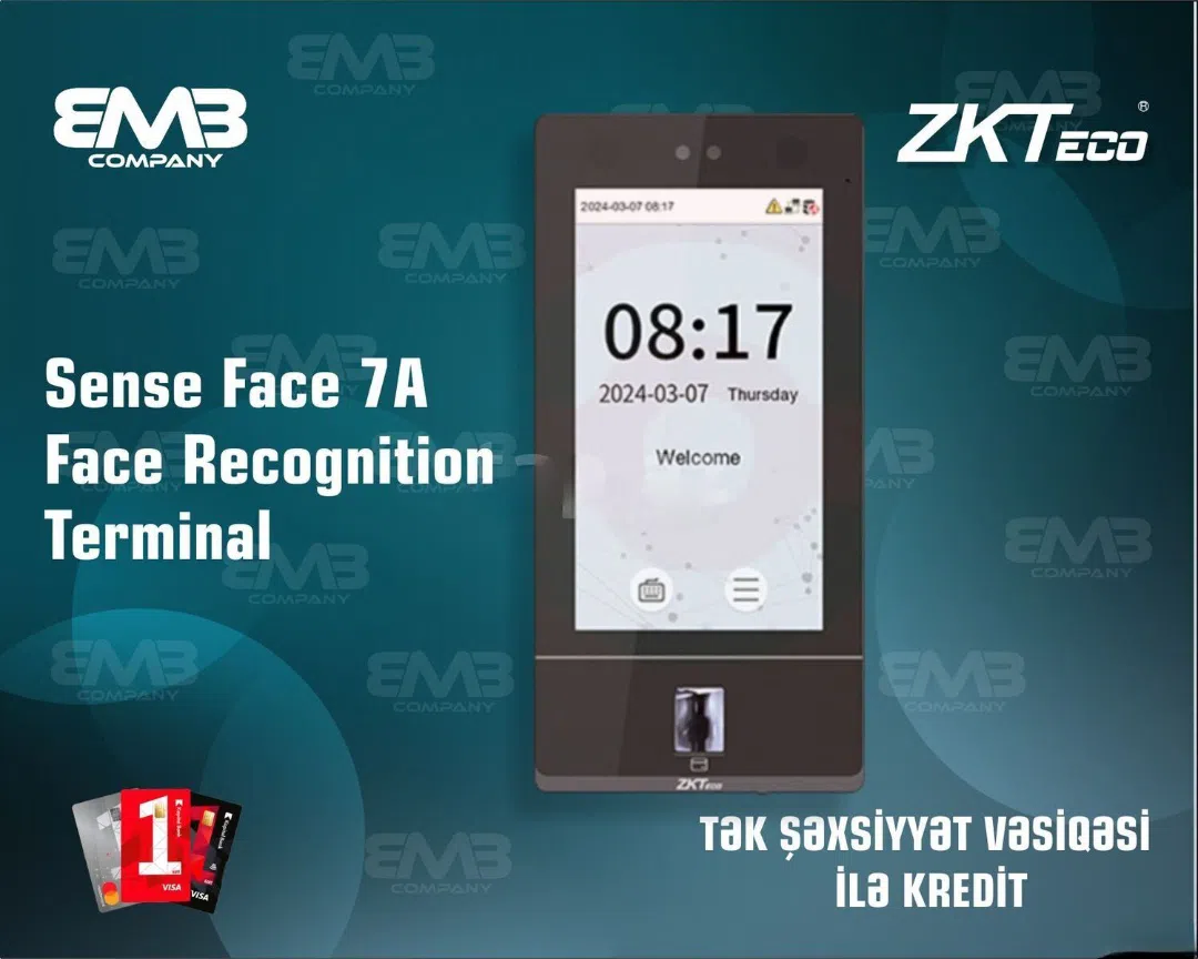 ZKTeco SenseFace 7A Üz Tanıma Terminalı — şəkil 1