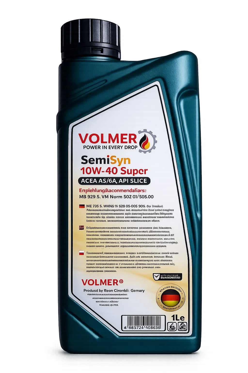 Volmer SemiSyn 10W-40 Super Motor Yağı, 1 L — şəkil 1
