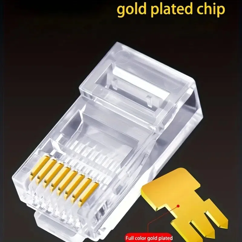 100 ədəd RJ45 Cat6 Keçidli Konnektor — şəkil 12