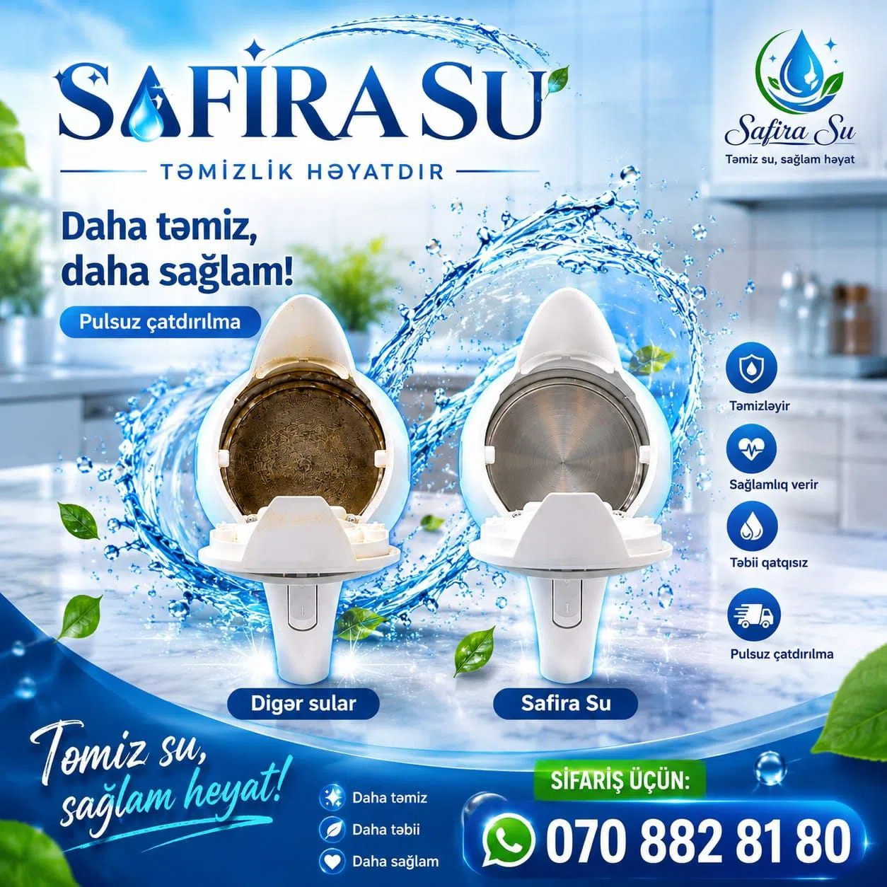 Safira Su - 19 L Təbii Mənbə Suyu — şəkil 6