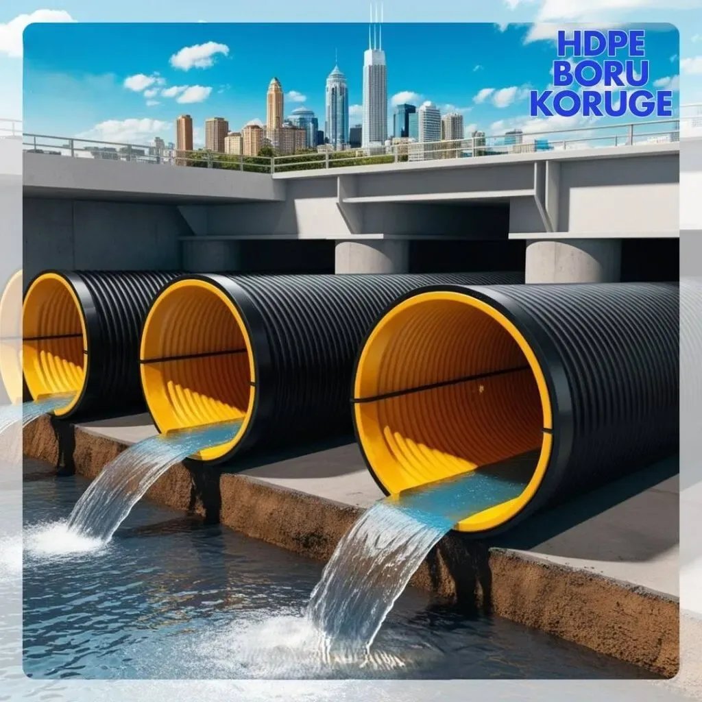 Kanalizasiya üçün HDPE oluklu boru