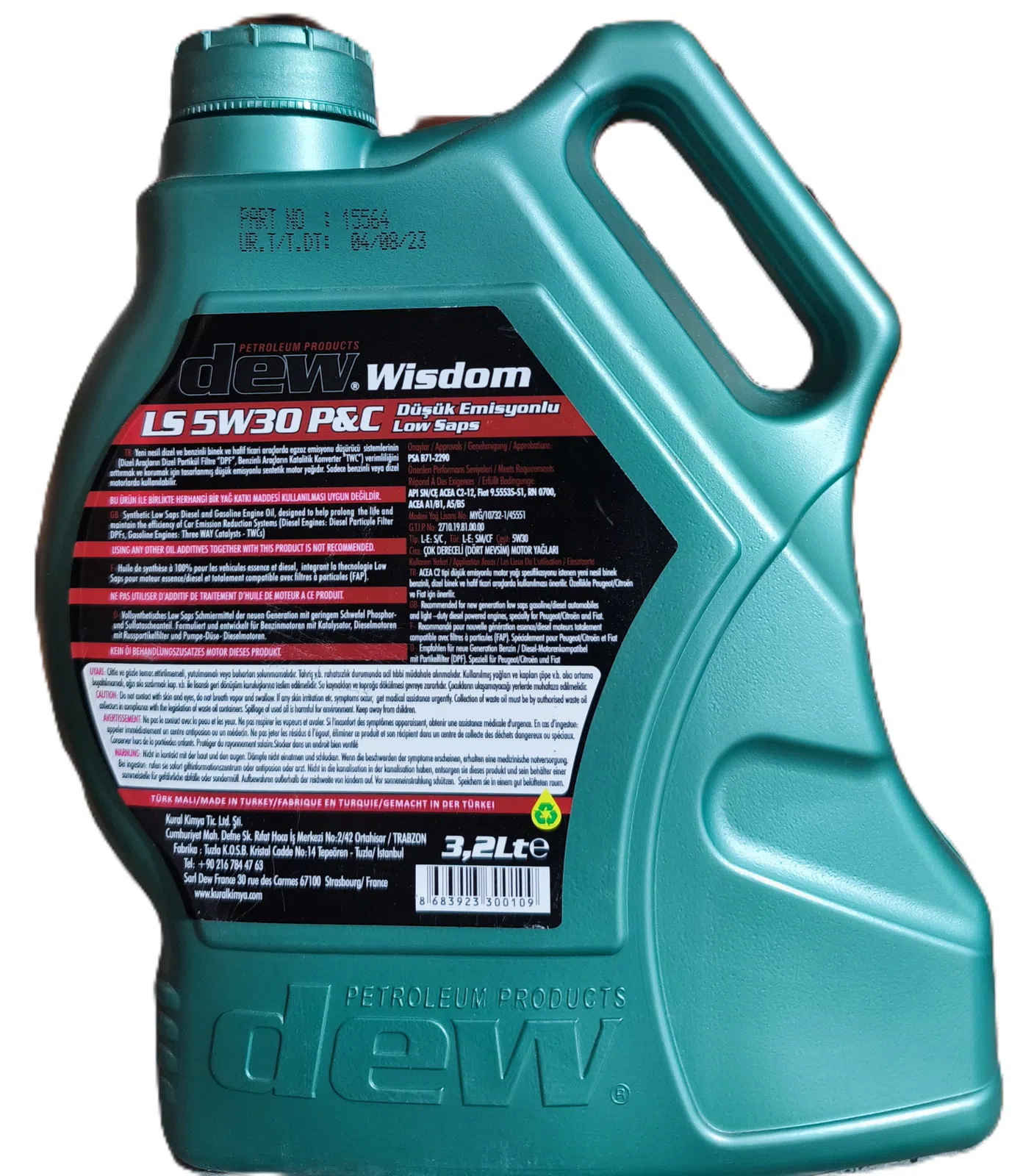 Dew Wisdom LS 5W-30 C2 3.2L Motor Yağı — şəkil 1