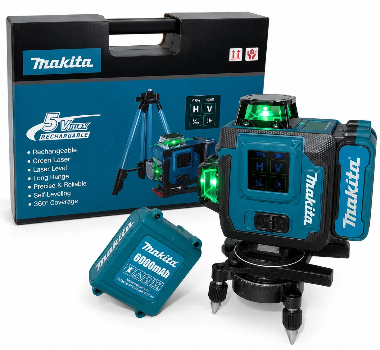 Makita 4D Yaşıl Lazer Nivelir 16 Xəttli — şəkil 1